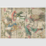 Vintage Christmas Santa Old Newspaper Children  Tissue Paper<br><div class="desc">A classic vintage holiday design with a colonial feel. I picture a winter day in New England shopping the markets on the streets for bread and Christmas flowers. This paper is meant to look old and grungy and worn. This seasonal paper would be great for holiday bathroom or home decor....</div>