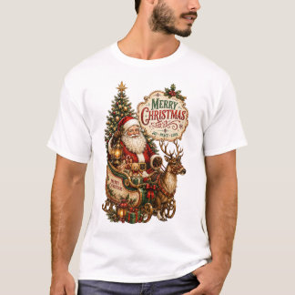 Vintage Christmas Santa T-Shirt