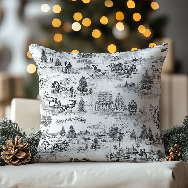 Vintage Christmas Santa Throw Pillow (Creator Uploaded)