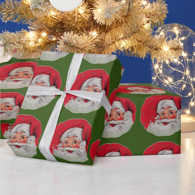 Vintage Christmas Santa Wrapping Paper (Holidays)