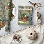 Vintage Christmas Santa  Wrapping Paper<br><div class="desc">This whimsical image comes from a vintage German Christmas Card from 1914. Bring some nostalgic magic to your Christmas crafts or gift wrapping for your loved ones with this cute Santa Claus wrapping paper.. The text is customizable if you would like to craft your own message, text style, color, size...</div>