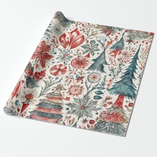 Vintage Christmas Scandinavian Design 