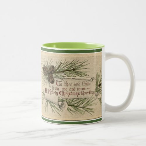 Vintage Christmas Scene Coffee Mug Cup