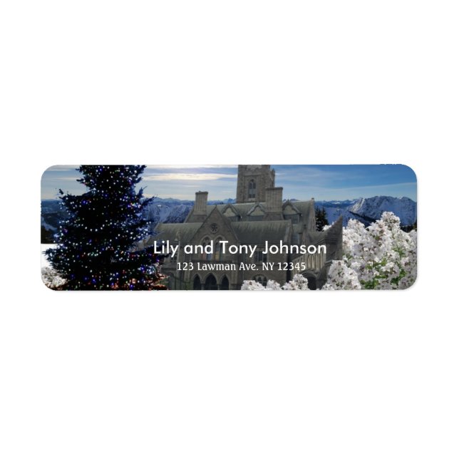 Vintage Christmas Scene Label (Front)