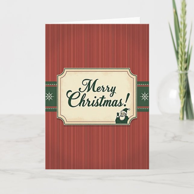 Vintage Christmas Script Card (Front)
