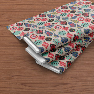 Vintage Christmas Season Pattern   Baubles Fabric