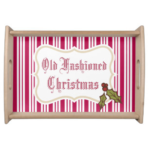 Vintage Christmas Serving Snack Tray