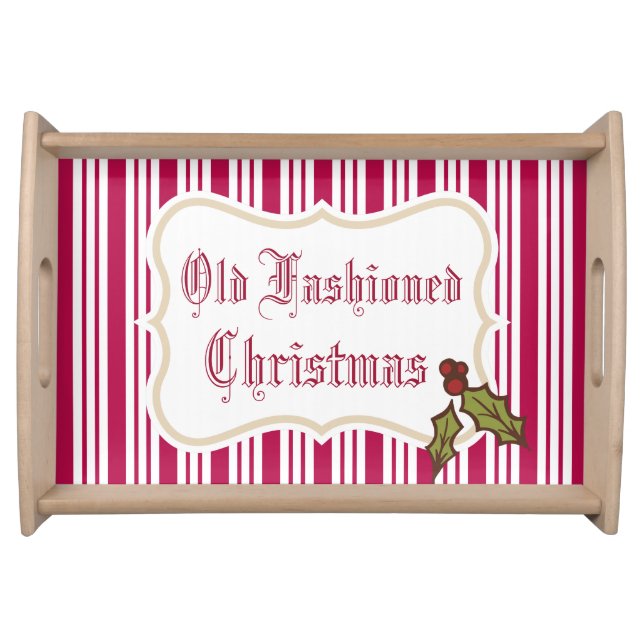 Vintage Christmas Serving Snack Tray  (Front)