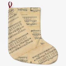 Vintage Christmas Sheet Music Christmas Stocking