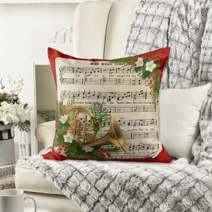 Music shop throw pillows