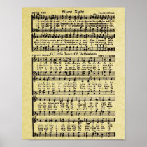 Vintage Christmas Sheet Music Replica