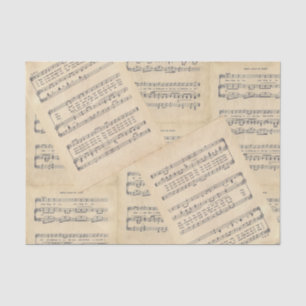 Vintage Christmas Sheet Music Tissue Paper