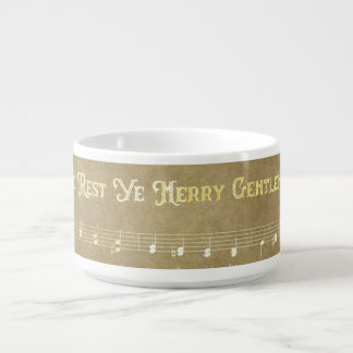 Vintage Christmas Sheet Music Wooden Keepsake Box  Bowl