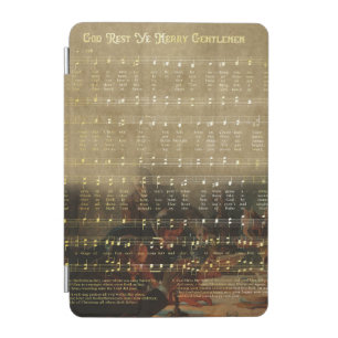 Vintage Christmas Sheet Music Wooden Keepsake Box  iPad Mini Cover