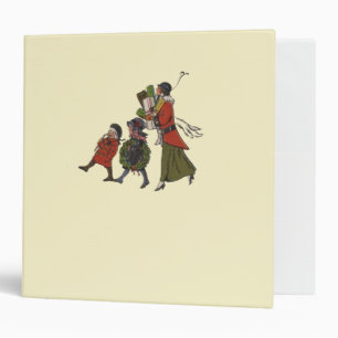 Vintage Christmas Shopping Family Fun 3 Ring Binder