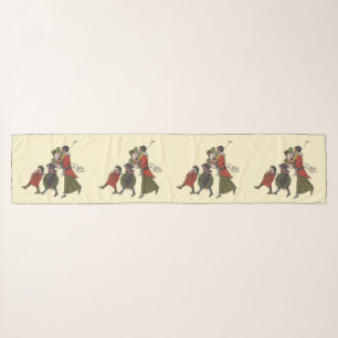 Vintage Christmas Shopping Family Fun Scarf