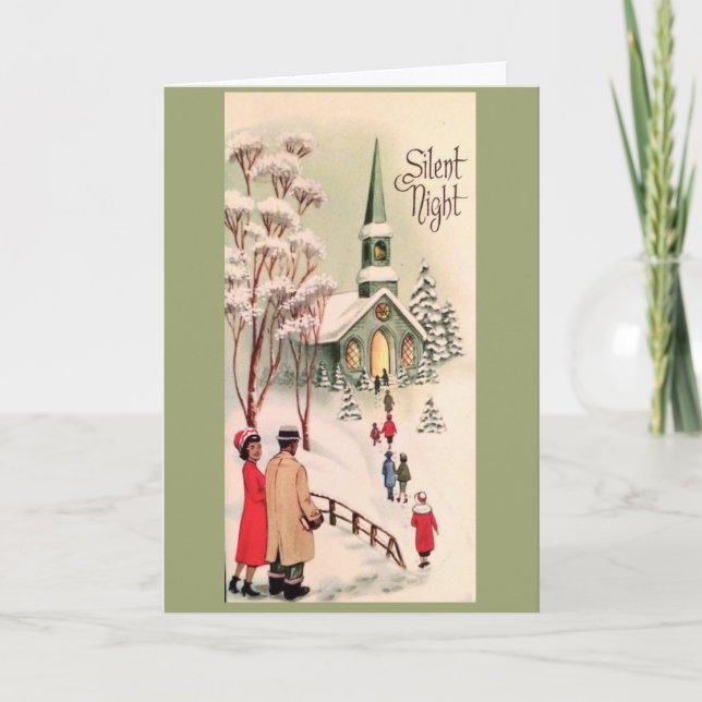 Vintage Christmas - Silent Night, Card (Front)