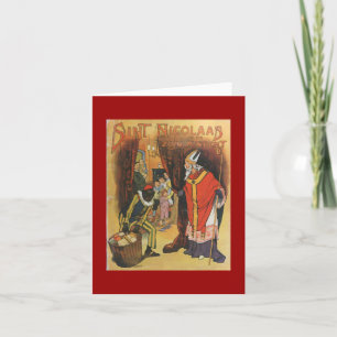 Vintage Christmas Sint Nicolaas Holiday Card