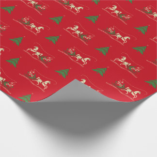 Vintage Christmas Sleigh Ride Wrapping Paper