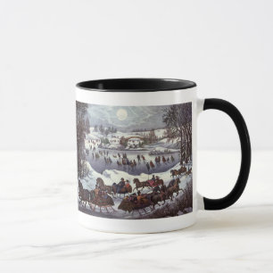 Vintage Christmas Sleighs, Central Park in Winter Mug