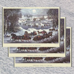 Vintage Christmas Sleighs, Central Park in Winter Wrapping Paper Sheets<br><div class="desc">Vintage illustration Christmas holiday design originally published by Currier & Ives titled Central Park in Winter, c.1880. This love and romance design features happy couples riding around in romantic horse drawn sleighs on snow in the moonlight. Ice skaters skating on a frozen lake under a full moon in the night...</div>