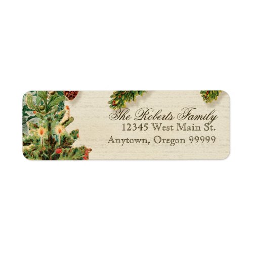 Vintage Christmas Snow Skating Custom Gift Tags