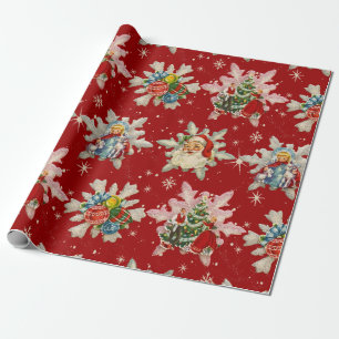Vintage Christmas Snowflakes of Nostalgia Wrapping Paper