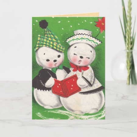 Vintage Christmas Snowman Card