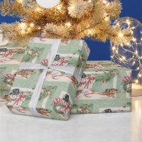 Vintage Christmas snowman Holiday party wrap Wrapping Paper