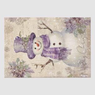 Vintage Christmas Snowman Tissue Paper