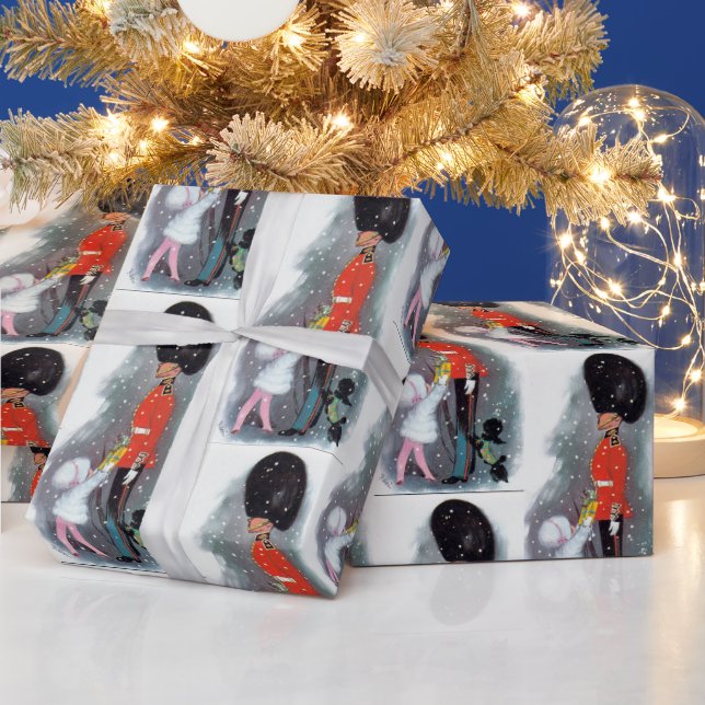Vintage Christmas Soldier and Child wrap Wrapping Paper (Holidays)
