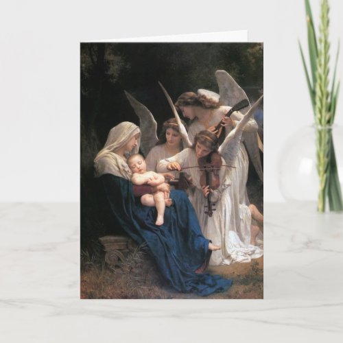 Vintage Christmas Song of Angels by Bouguereau Holiday Card
