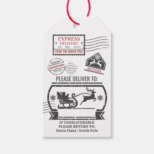 Vintage Christmas Special Delivery Gift Tags