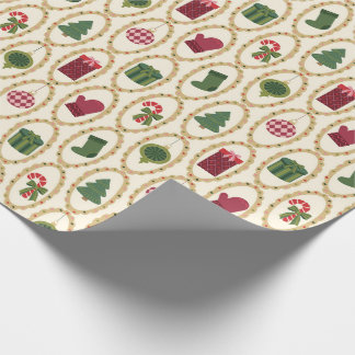 Vintage Christmas Spotlights Wrapping Paper
