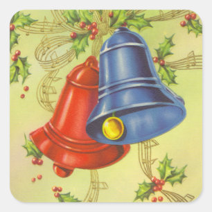 Vintage Christmas Square Sticker
