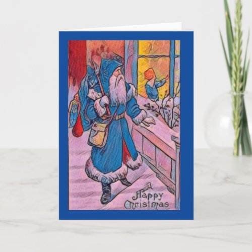 Vintage Christmas St Nicholas Holiday Card