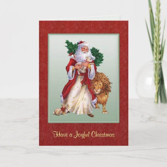 Vintage Christmas St.Nicolas card (Front)