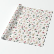 Vintage Christmas Starburst and Snowflake Evergree