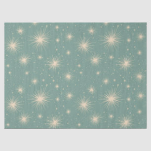 Vintage Christmas Starbursts Soft Blue Tissue Paper