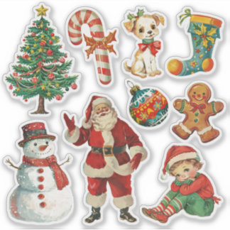 Vintage Christmas Sticker