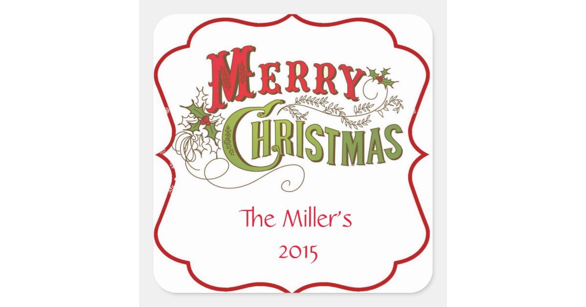 Vintage Christmas Stickers Labels | Zazzle.com