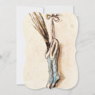 Vintage Christmas Stockings Fancy Cut Holiday Card