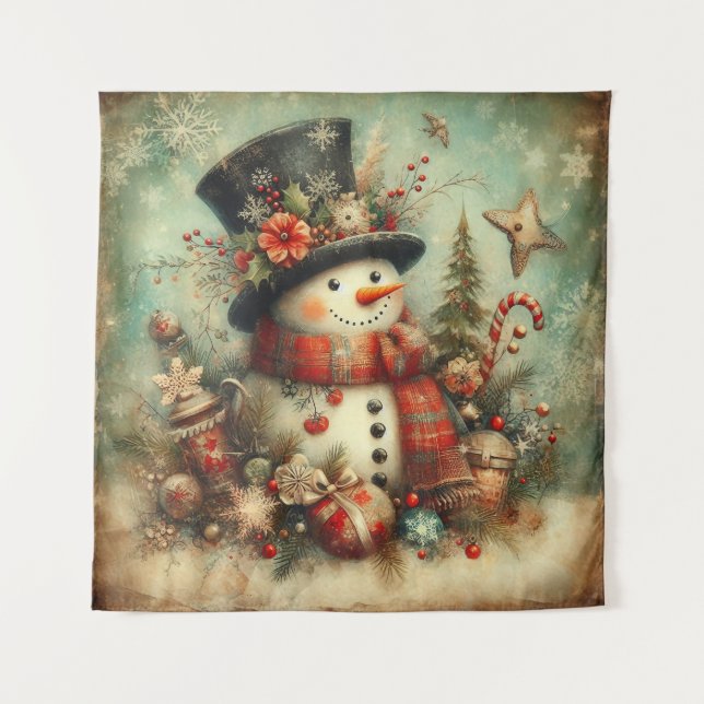 Vintage Christmas Tapestry (Front)