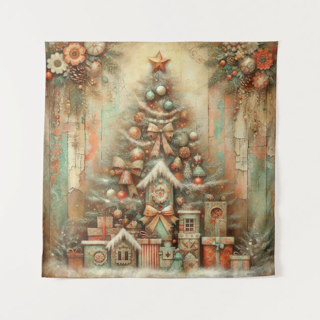 Vintage Christmas Tapestry (Front)