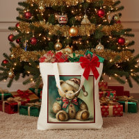 Vintage Christmas Teddy bear