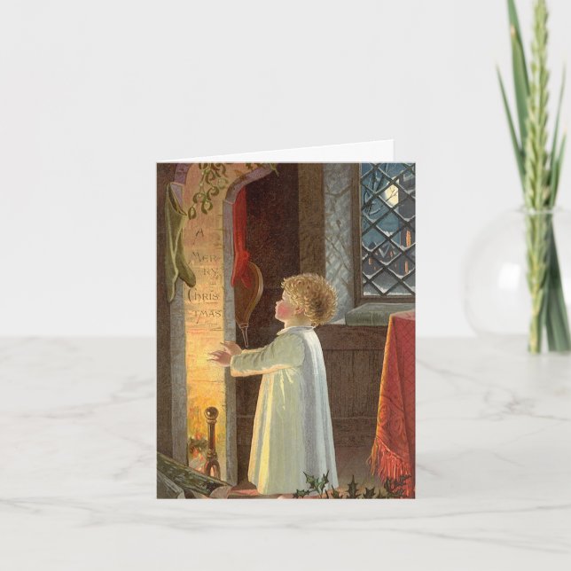 Vintage Christmas Thank You Card (Front)