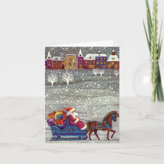 Vintage Christmas Thank You Card (Front)