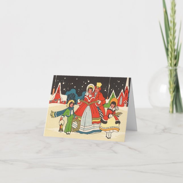 Vintage Christmas Thank You Card (Front)