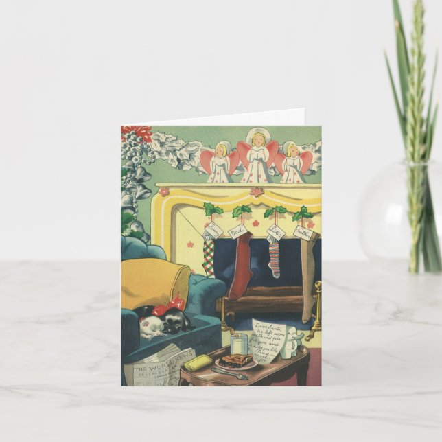 Vintage Christmas Thank You Card (Front)