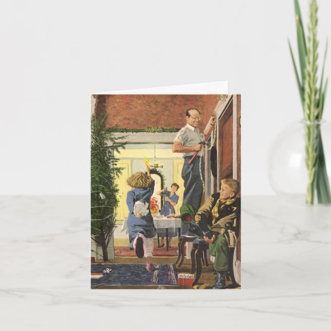 Vintage Christmas Thank You Card (Front)